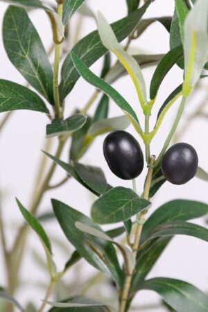 Artificial Olive Tree for Living Room Decor, 6FT Tall Faux Silk Plant Artificial Tree in Potted Oliver Branch Leaves and Fruits for Modern Home Decor Indoor